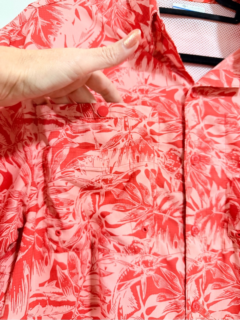 Columbia PFG Shirt Mens S Super Tamiami Button Up Omni Shade Tropical Outdoor - Picture 4 of 15